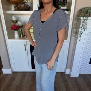 Philosophy Monochrome Striped Top